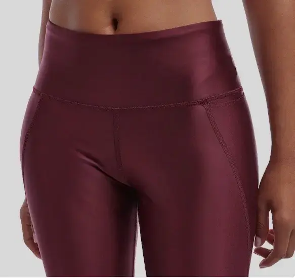 Leggings deportivos Reebok burdeo satinados - 1