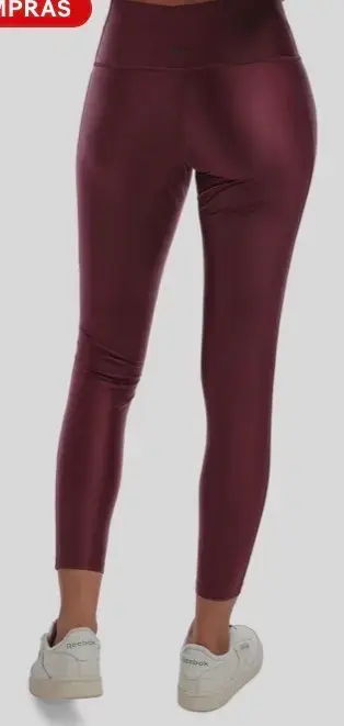 Leggings deportivos Reebok burdeo satinados - 2