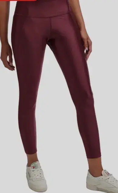 Leggings deportivos Reebok burdeo satinados - miniatura 3