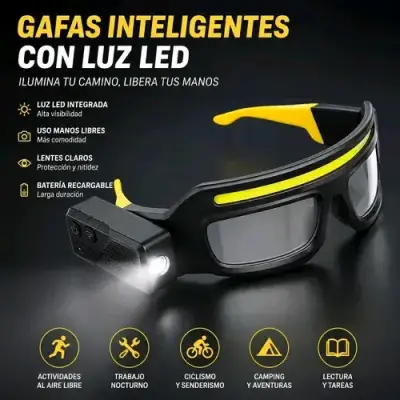 Gafas con Luz LED Frontal Recargable - miniatura 1