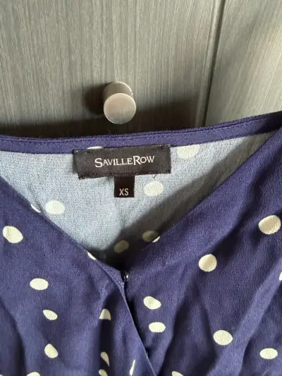 Vestido largo azul con lunares Saville Row - miniatura 2