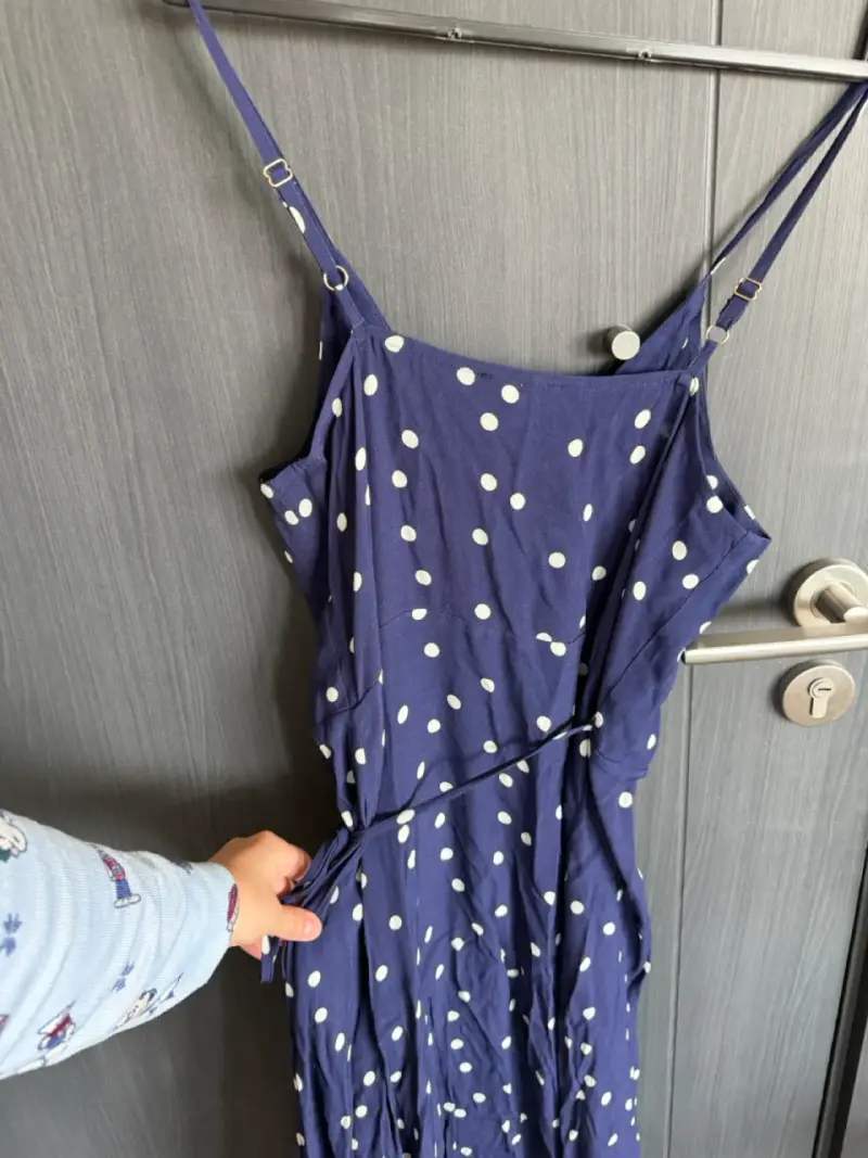 Vestido largo azul con lunares Saville Row - 3