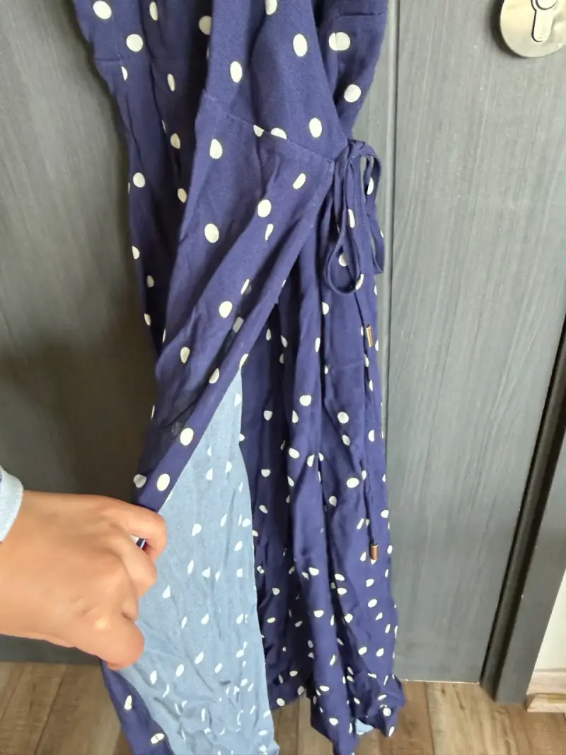 Vestido largo azul con lunares Saville Row - 4