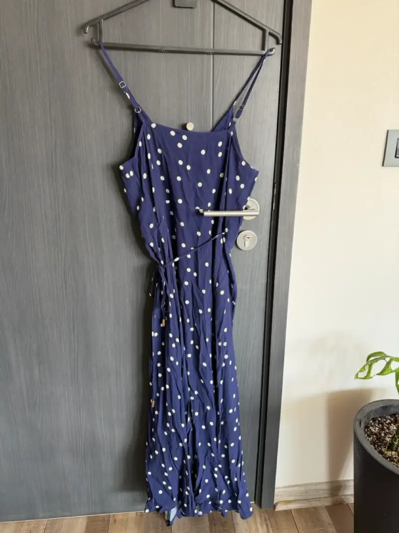 Vestido largo azul con lunares Saville Row - 5