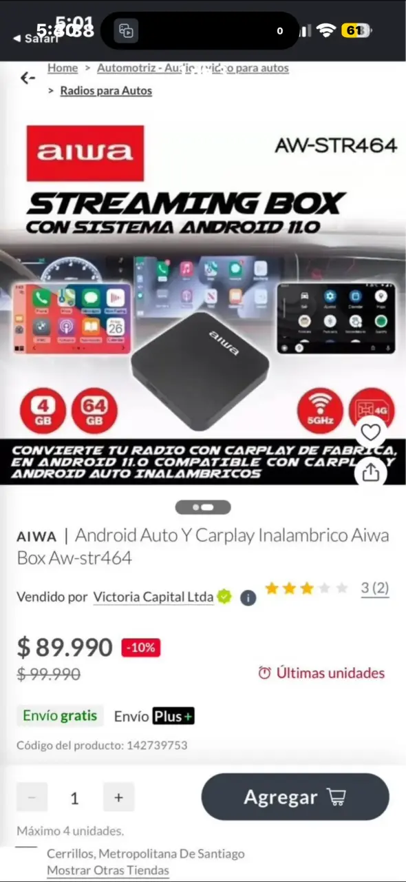 Streaming Box Aiwa con Android 11.0 - 2