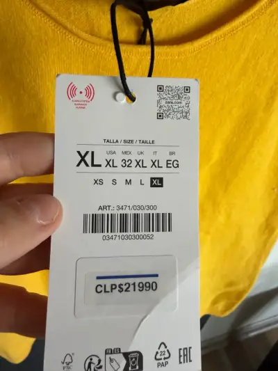 Polera sin mangas amarilla talla XL - miniatura 3