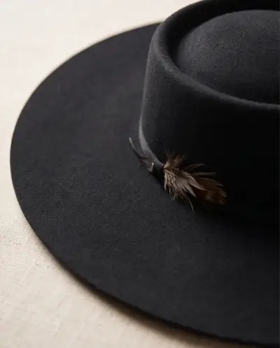 Sombrerode huaso de ala ancha negro - miniatura 2
