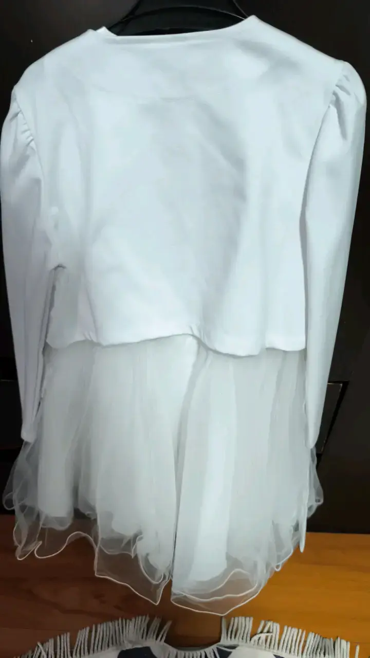 Vestido de Primera Comunión con Chaqueta Blanca - 3