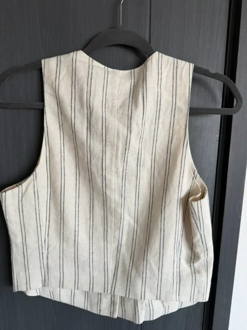 Lino a rayas Mango talla S - 3