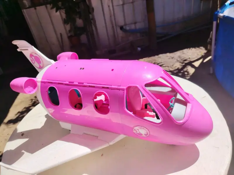 Avión de juguete rosa para muñecas - 2