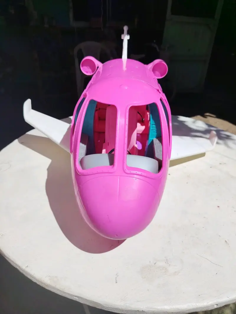 Avión de juguete rosa para muñecas - 3