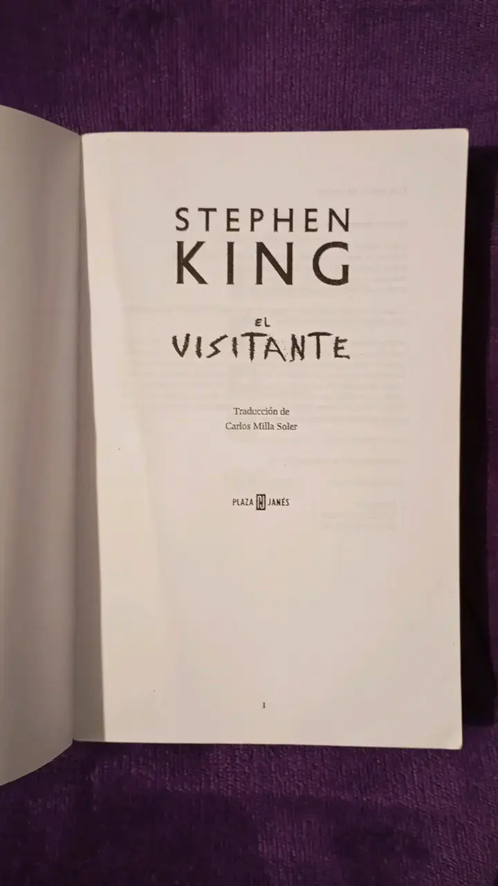 Libro 'El Visitante' de Stephen King - 2
