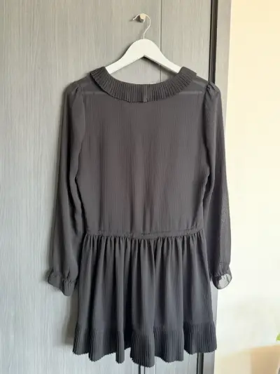 Vestido negro plisado Rapsodia - miniatura 3