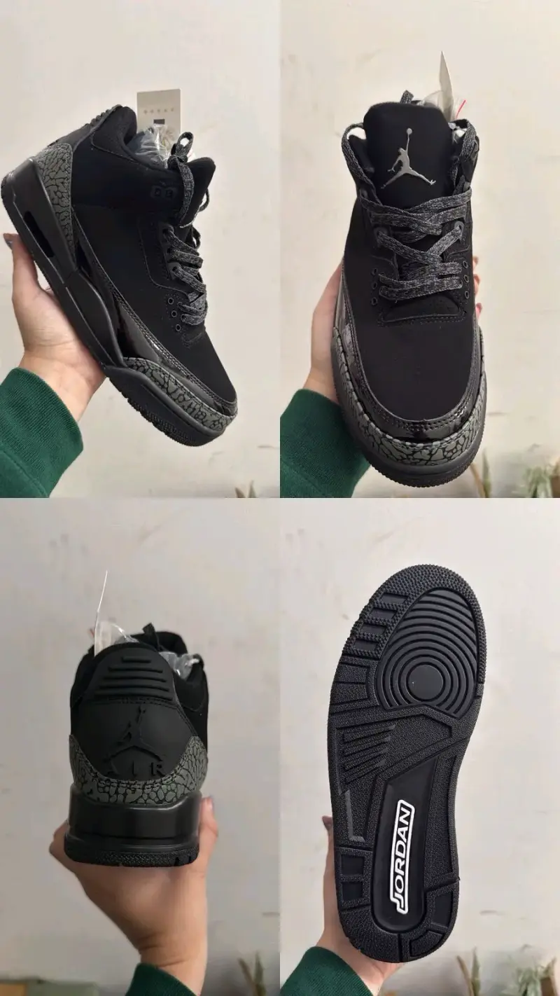Zapatillas deportivas negras Jordan todas las tal