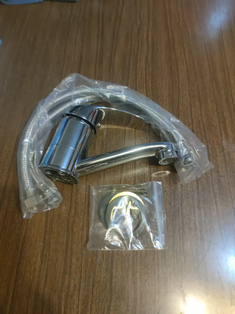 Grifo monomando cromado para lavamanos YTS - 3