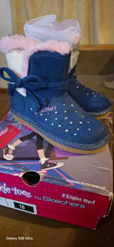 Botas para Niña Skechers Twinkle Toes Azul - miniatura 2