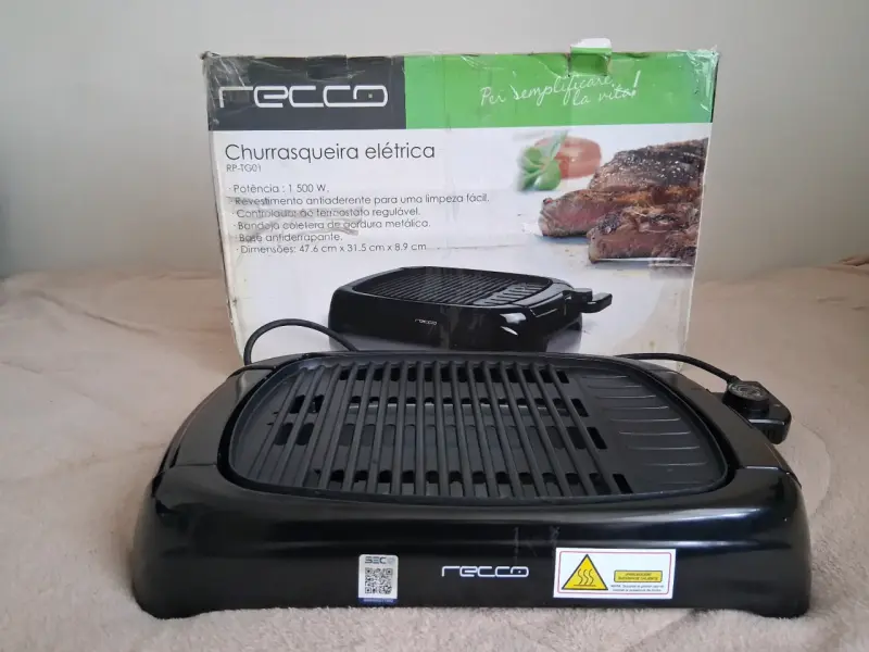 Parrilla eléctrica Recco antiadherente 1500W - 1