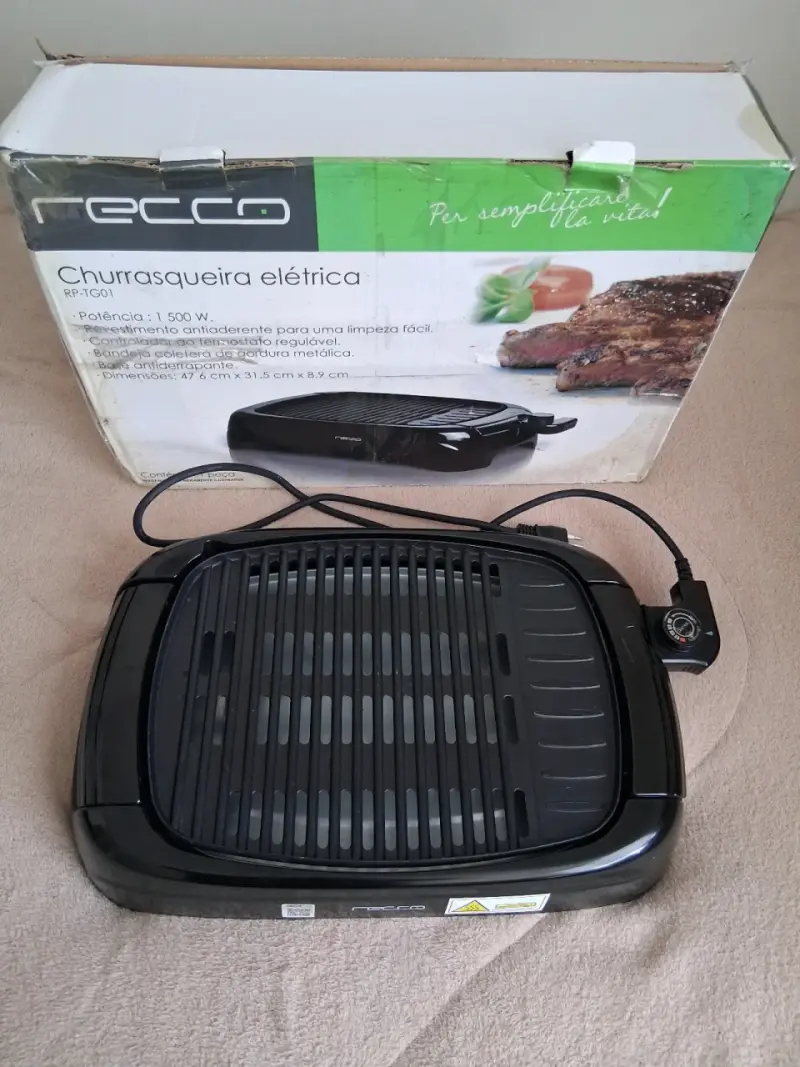 Parrilla eléctrica Recco antiadherente 1500W - 2