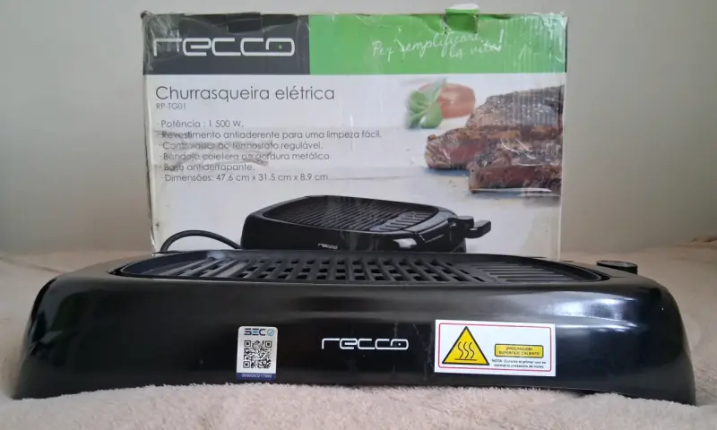 Parrilla eléctrica Recco antiadherente 1500W - 3