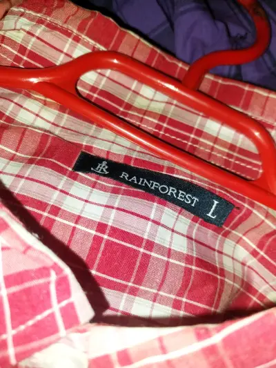 Camisa a cuadros roja Rainforest talla L - miniatura 3