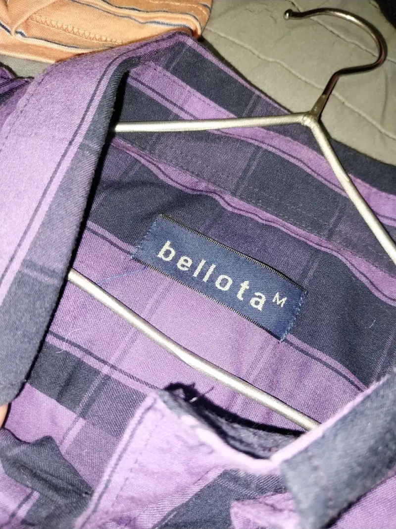 Camisa a cuadros morada Bellota talla M - 2