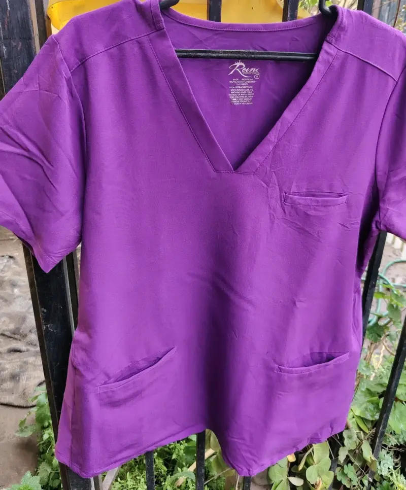 Blusas médicas estampadas y lisas para mujer - 5