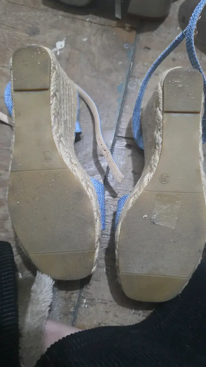 Sandalias de Plataforma Azules Andarina Talla 38 - 3