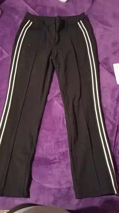 Pantalones negros con rayas laterales Hallhuber - miniatura 1