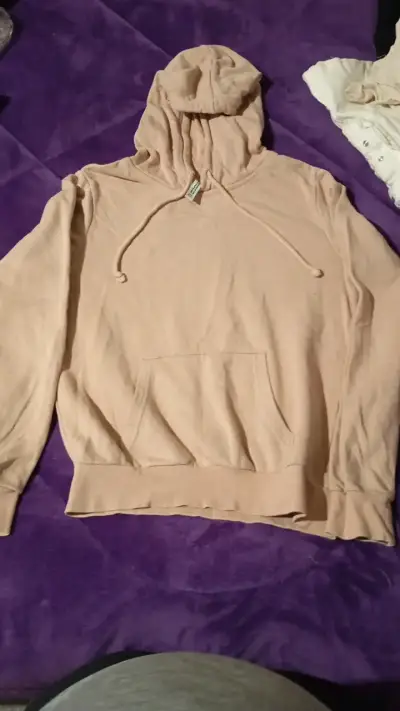 Polerón beige con capucha H&M talla XS - miniatura 1
