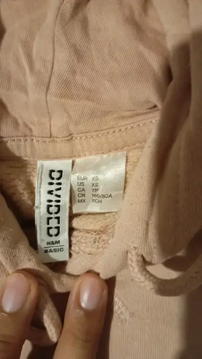 Polerón beige con capucha H&M talla XS - miniatura 2