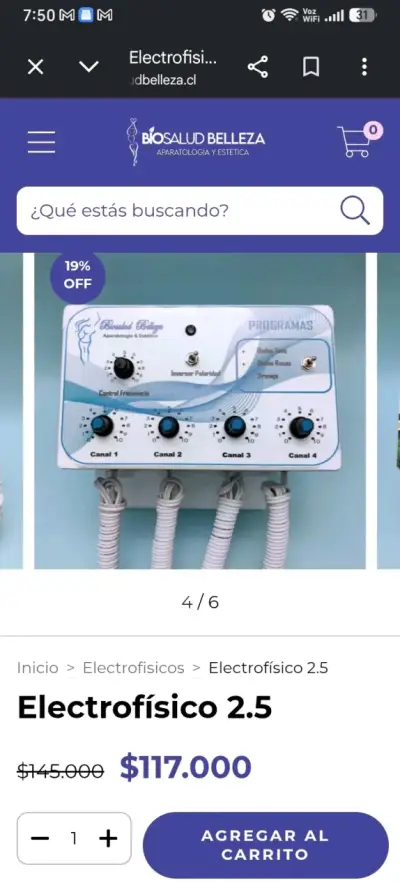 Electrofísico 2.5 para terapias estéticas - miniatura 1