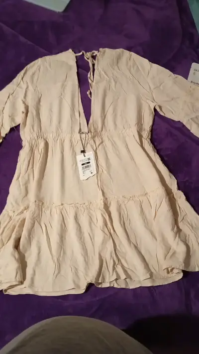 Vestido de playa beige Sybilla talla M/L - miniatura 1