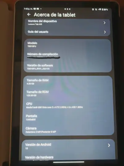 Tablet Lenovo Tab M9 con funda y cargador - miniatura 4