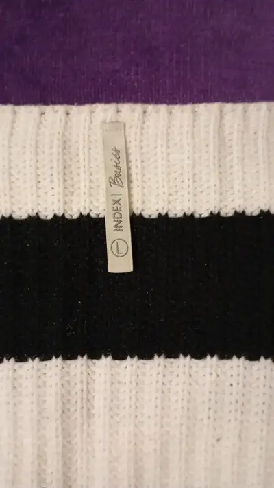 Suéter de rayas blanco y negro Lindsey Basic - miniatura 2