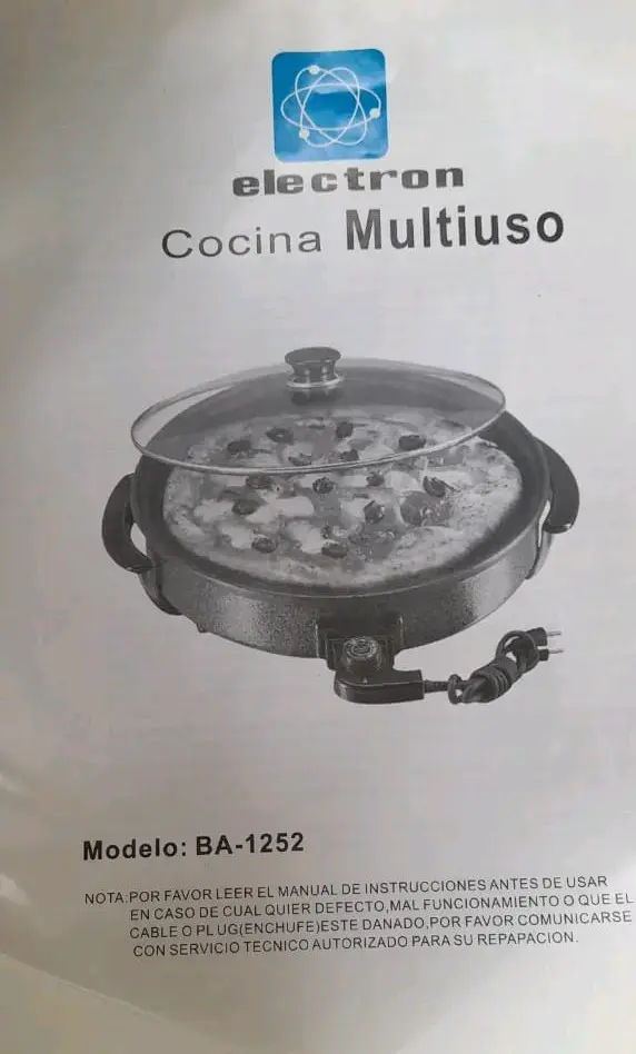 Cocina Multiuso Electron BA-1252 con Tapa de Vidrio - 1