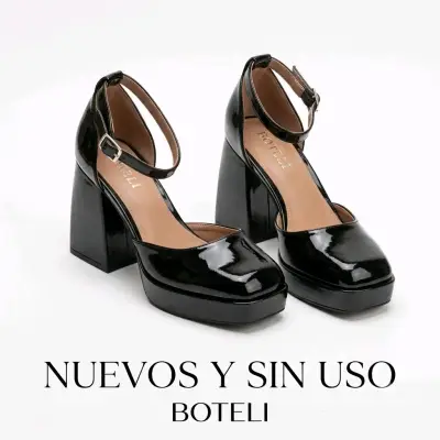 Zapatos de Tacón Alto Boteli Negro Nuevos - miniatura 1