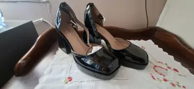 Zapatos de Tacón Alto Boteli Negro Nuevos - miniatura 3