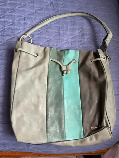 Bolso de cuero multicolor para mujer - miniatura 1