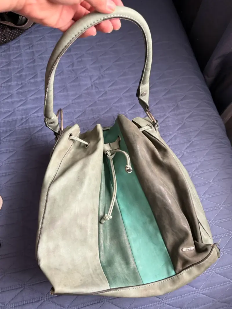 Bolso de cuero multicolor para mujer - 2