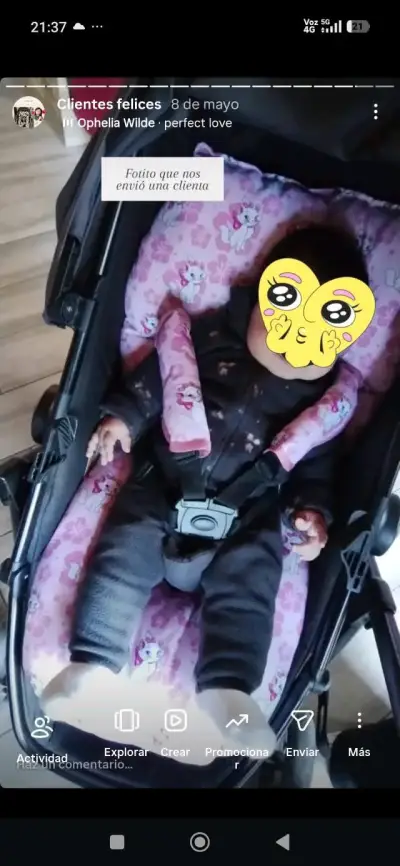 Cojín acolchado para coche de bebé con diseño infantil - miniatura 5