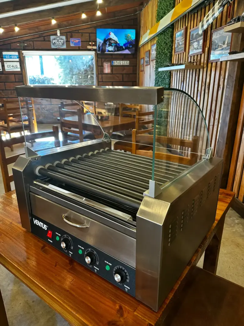 Parrilla eléctrica para hot dogs Ventus con vidrio protector - 1