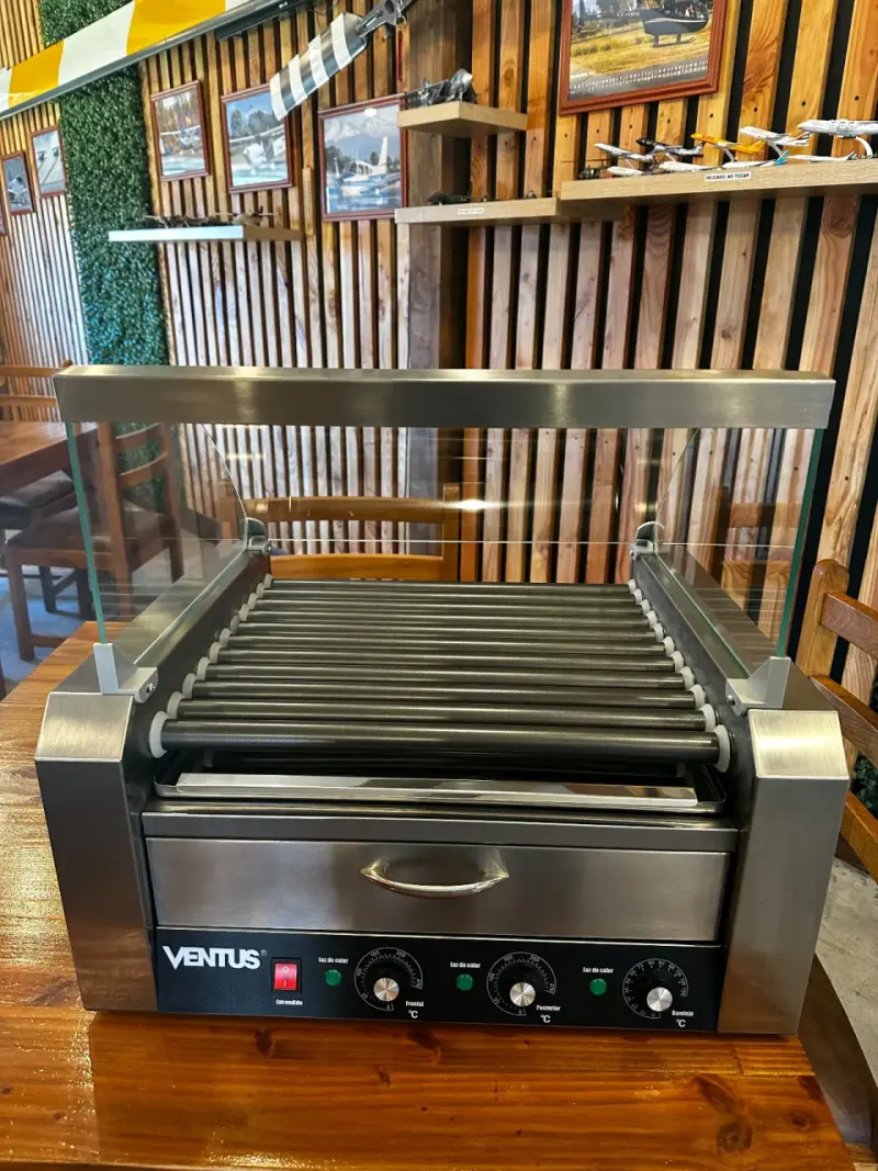 Parrilla eléctrica para hot dogs Ventus con vidrio protector - 2