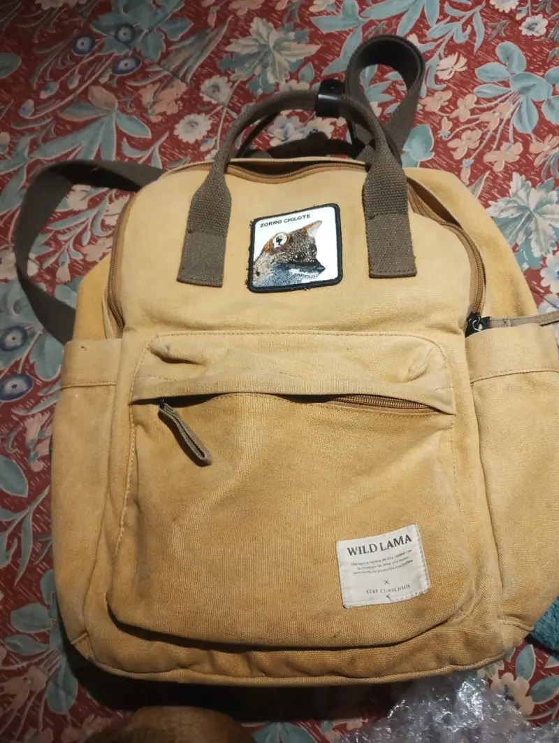 Mochila Wild Lama Zorro Chilote color mostaza - 2