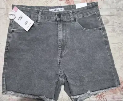 Shorts estilo Europeo Menina Jeans - miniatura 1