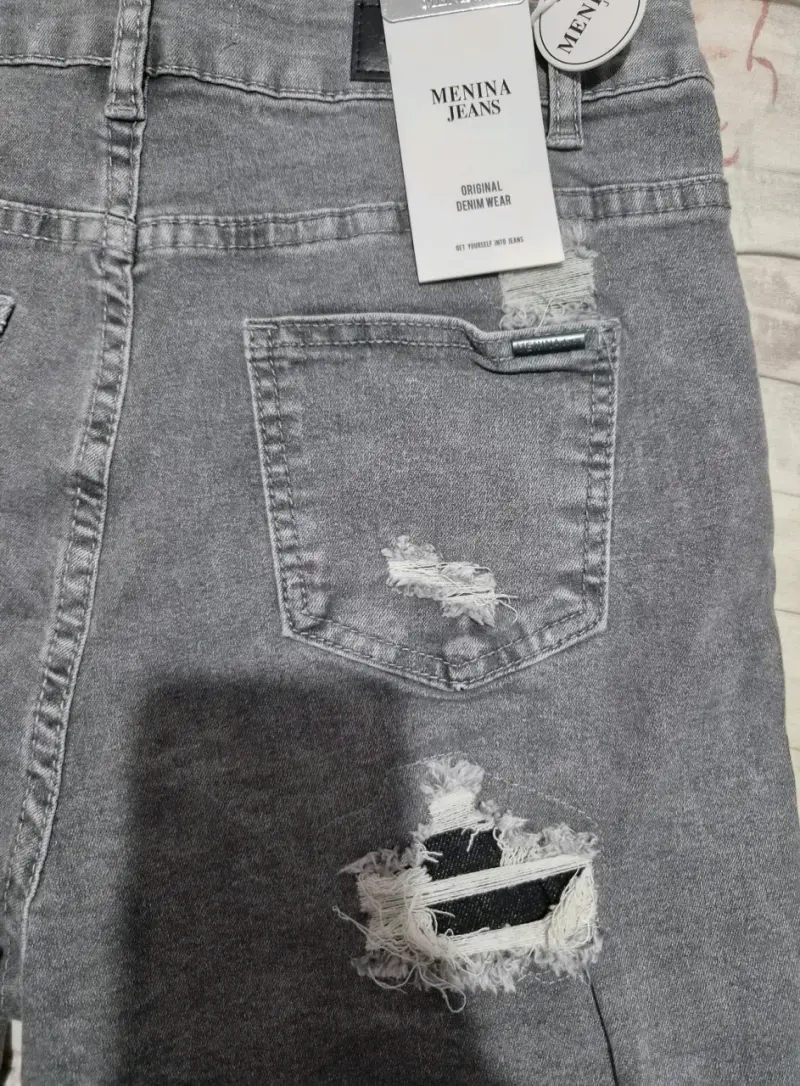 Shorts estilo Europeo Menina Jeans - 4