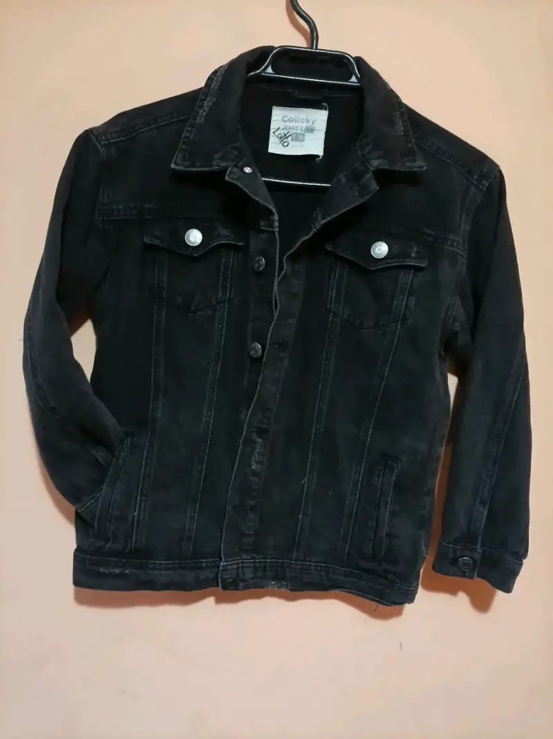 Chaqueta de mezclilla negra para niños Colloky - 1