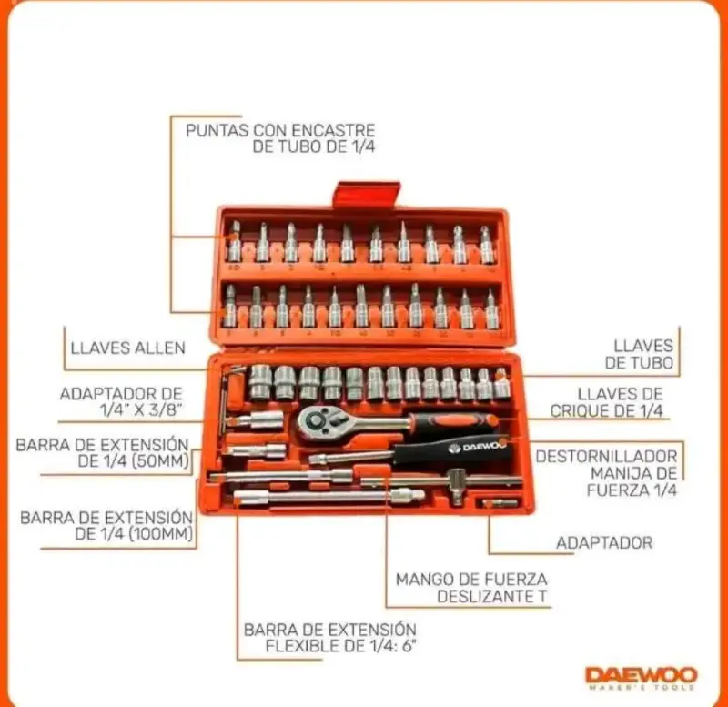 Set de Herramientas Daewoo 46 Piezas - 2