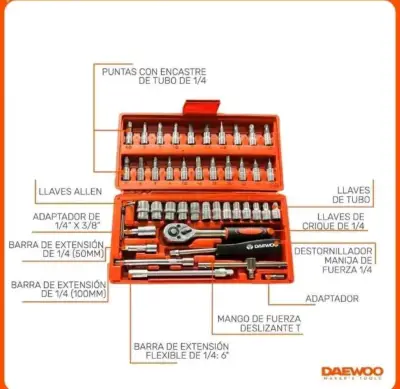 Set de Herramientas Daewoo 46 Piezas - miniatura 2