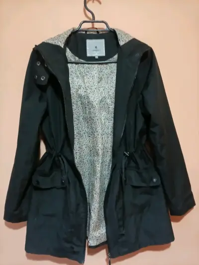 Parka negra con forro floral Newport talla M - miniatura 4
