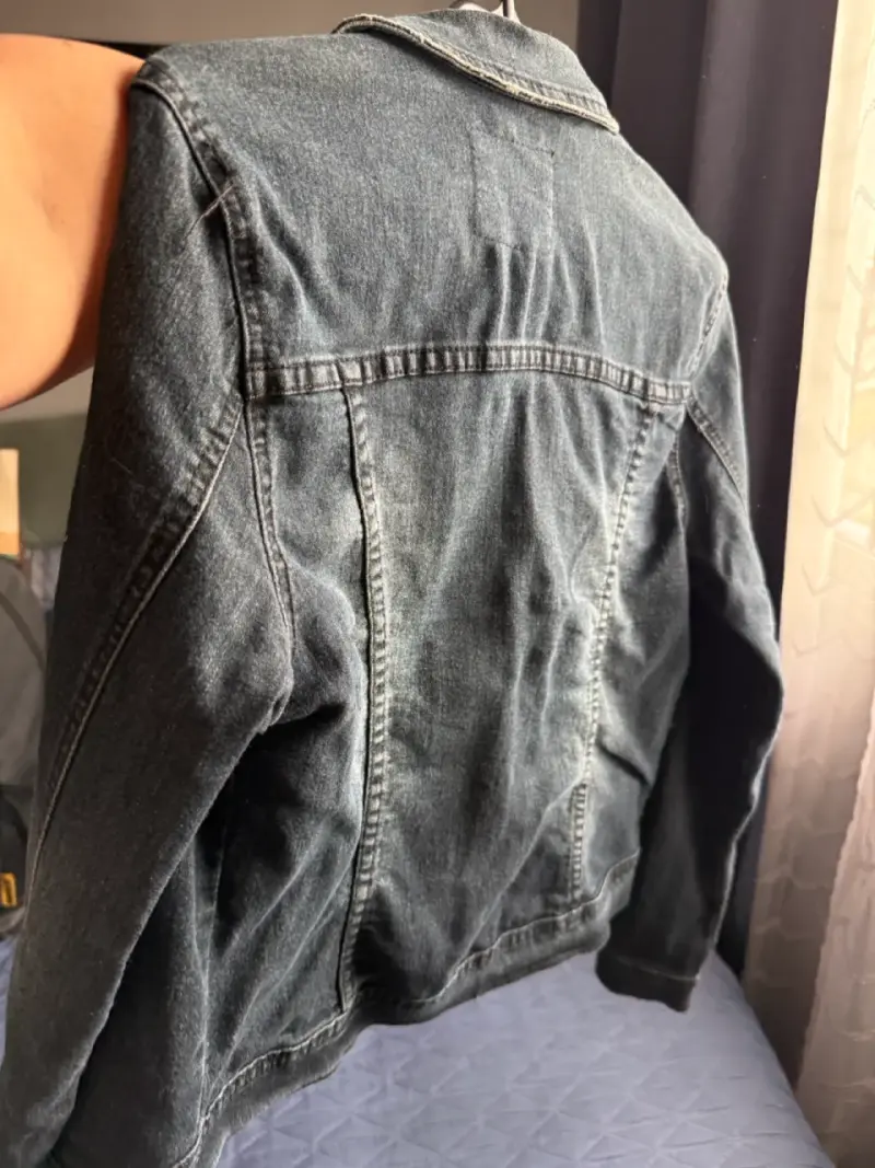 Chaqueta de mezclilla gris para mujer - 3